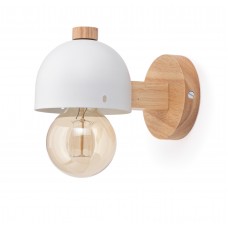 Бра White Mushroom wood white